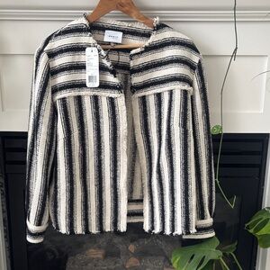 Akris Punto  Striped Black and White Women's Blazer NWT from Nordstrom